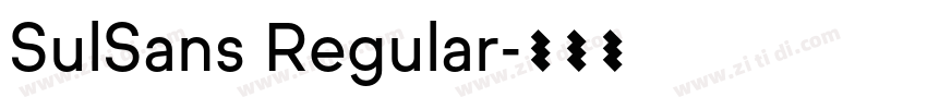 SulSans Regular字体转换